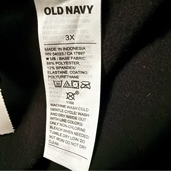 OLD NAVY Women’s HIGH WAISTED STEVIE FAUX LEATHER BLACK PANTS LEGGINGS  3X - Picture 8 of 9